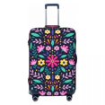 thumbnail image 1 of Fashion Mexican Flowers Luggage Cover Protector Dust Proof Travel Suitcase Covers, 1 of 1
