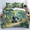 thumbnail image 1 of Panda Funda Nórdica Tamaño Completo Flores Juego de Cama Osos Floral Juegos de Cama Blanco y, 1 of 6