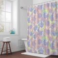 thumbnail image 5 of Pink Purple Tie Dye Fabric Shower Curtain Ombre Boho Abstract Art Washable Shower Curtains for Bathroom, Waterproof Bath Curtain with Hooks Home Decor 72x72in, 5 of 8