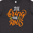 thumbnail image 4 of Inktastic Thanksgiving I'll Bring the Rolls in Orange Youth T-Shirt, 4 of 5