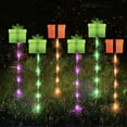 thumbnail image 1 of Solar Powered Christmas Yard Decor, 6-pack Outdoor Stake Lights With Santa & Snowflake Designs, 1 of 8