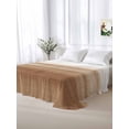 thumbnail image 5 of Brown White Ombre Twim XL Size Flat Sheet, Wrinkleproof & Fadeproof Cooling Flat Bed Sheet Only, Vintage Farmhouse Abstract Striped Breathable Soft Bedding Top Sheets 66 x 102 Inches, 5 of 8