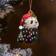 thumbnail image 4 of Twinkseal Brightly Colored Holiday Decor Christmas Hanging Decoration Goat Duck Cat Panda Cow Acrylic Reusable Holiday Decor Xmas Tree Ornament Pendant Party, 4 of 8