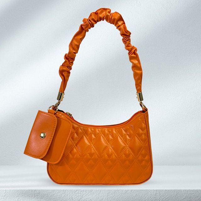 Bolso de hombro informal para mujer bolso de hombro pequeño de PU Simple bolso de hombro con asa