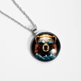 thumbnail image 4 of Xiong Fugu Elegant Glass Circular Pendant Necklace - Stunning Jewelry for Every Occasion, 4 of 5