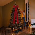 thumbnail image 1 of Lazo Para La Cabeza Del Rbol De Navidad, Lazo Rojo De Satn, Extragrande De 40x145 Cm, Decoracin Festiva Para Fiestas, Ideal Para Eventos Navideos, Artculos De Navidad, Material De, UKHBMC, 1 of 7