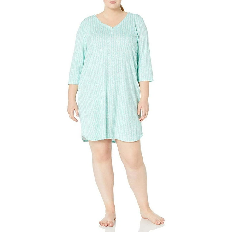 Karen Neuburger Women s Pajama 3 4 Sleeve Night Shirt Ditsy