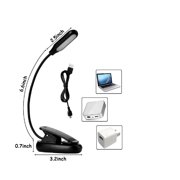 USB Rechargeable LED Book Light - Flexible Clip-On Reading Lamp for Book Lovers and Readers TIKA