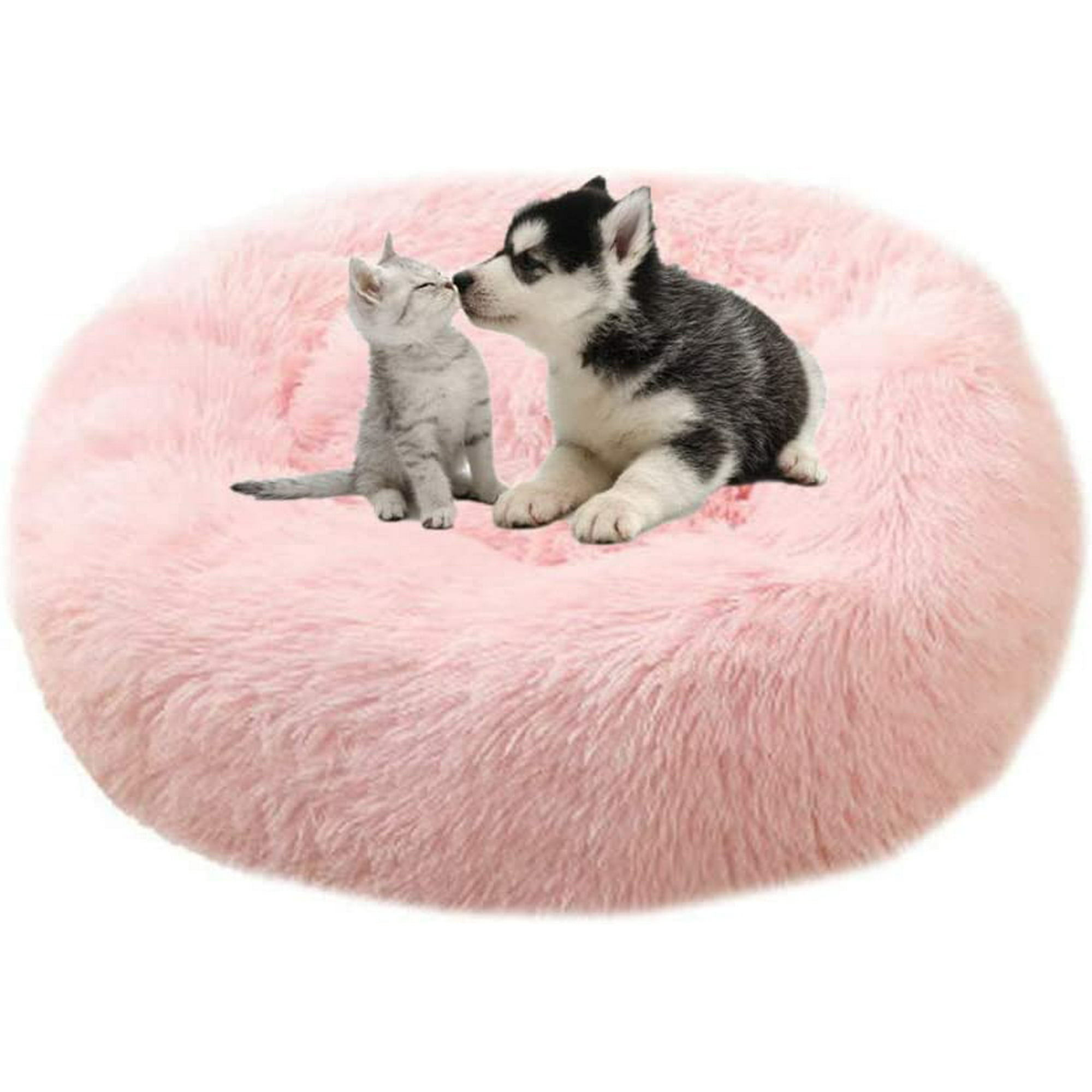 Dog Bed Round Fluffy Soft Warm Non Slip Washable Walmart