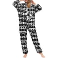 thumbnail image 4 of Women's Christmas Hoodie One-piece Pajamas Fleece Women's Fawn Snowflake Printed One Piece, 4 of 7