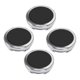 thumbnail image 1 of Tapa Central De Rueda De Coche, A Prueba De Polvo, Impermeable, 4 Uds., Cubierta De Cubo De Rueda De Fácil Instalación Para Reemplazo De Automóviles Para Fiat 500 YLSHRF Negro+Plata, 1 of 8