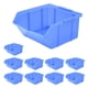 thumbnail image 2 of 10x Recipientes Apilables Colgantes Para Tiendas Pasatiempos Llave Inglesa Destornilladores Azul Sunnimix Contenedores de almacenamiento de garaje, 2 of 8