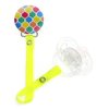 Bright Neon Yellow Moroccan Tile Pacifier Clip