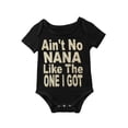 thumbnail image 3 of Infant Baby Girls Boys Romper NANA WAS HERE Letters Printed Short Sleeve Bodysuit, 3 of 4