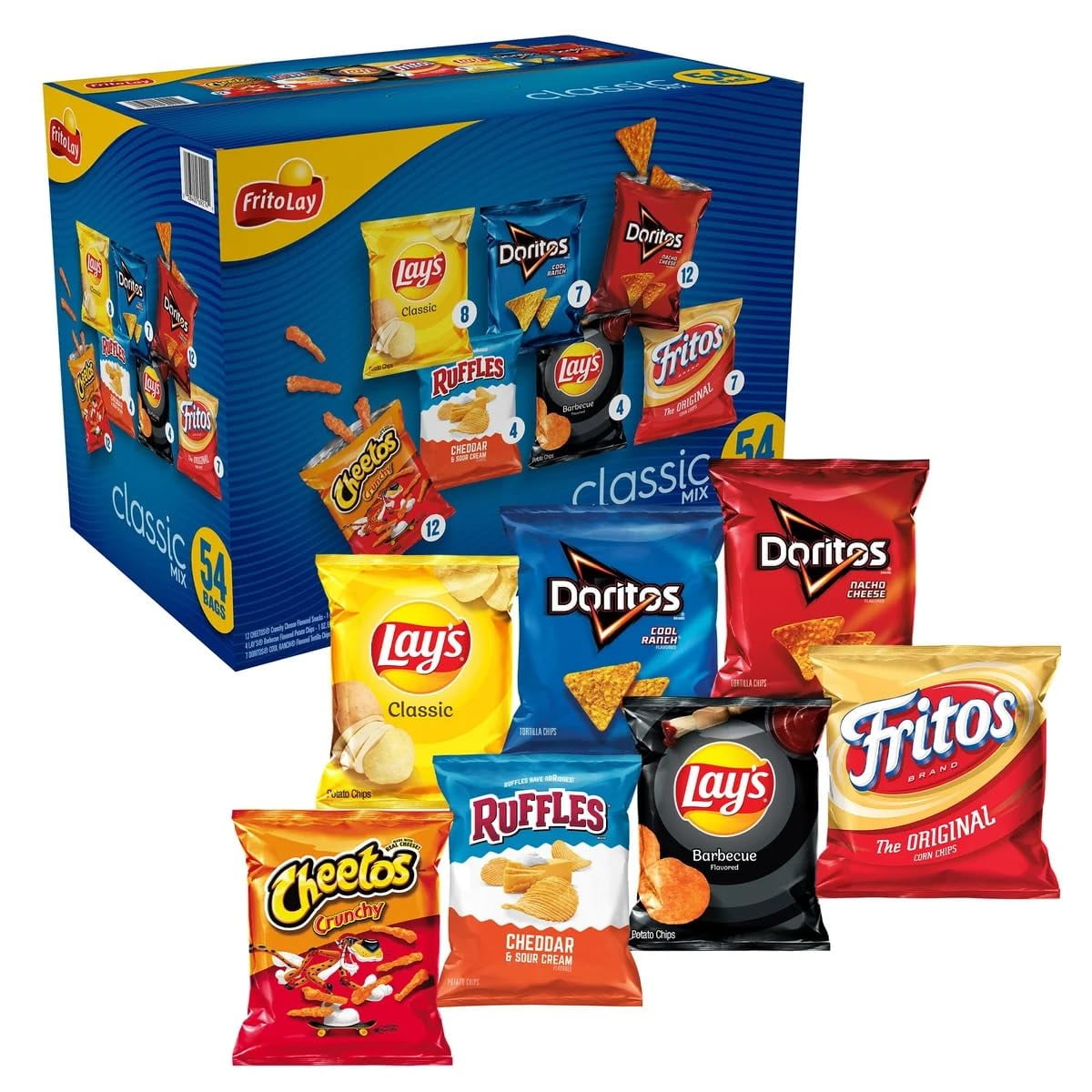 Frito-Lay Classic Mix 50 ct, Frito-Lay Classic Mix Variety Pack Chips, Party Size, 3lb2oz