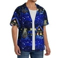 thumbnail image 2 of Kdxio Men'S Hawaiian Shirt For Men Short Sleeve Shirt Christmas Night Summer Casual Holiday Beach Button Down T-Shirts, 2 of 5