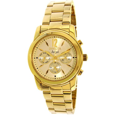 Invicta Women's 0460 Angel Collection 18k Gold-Plated SS Mother-of-Pearl  Watch