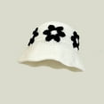 thumbnail image 6 of Sunproof Crochet Bucket Hat Ladies Spring Commute Camping Fisherman Hat with Flower Pattern for Girlfriend, 6 of 9