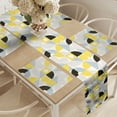 thumbnail image 2 of Ambesonne Abstract Table Runner & Placemats, Simple Geometric Symbols, Placemat 4 pcs + Runner 14"x90", Mustard and Charcoal Grey, 2 of 2