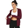 thumbnail image 5 of NELEUS Womens UPF 50+ Hooded Athletic Jackets High Collar Full Zipper with Thumb Holes Ponytail Hole and Pockets,Wine Red,US Size L, 5 of 8