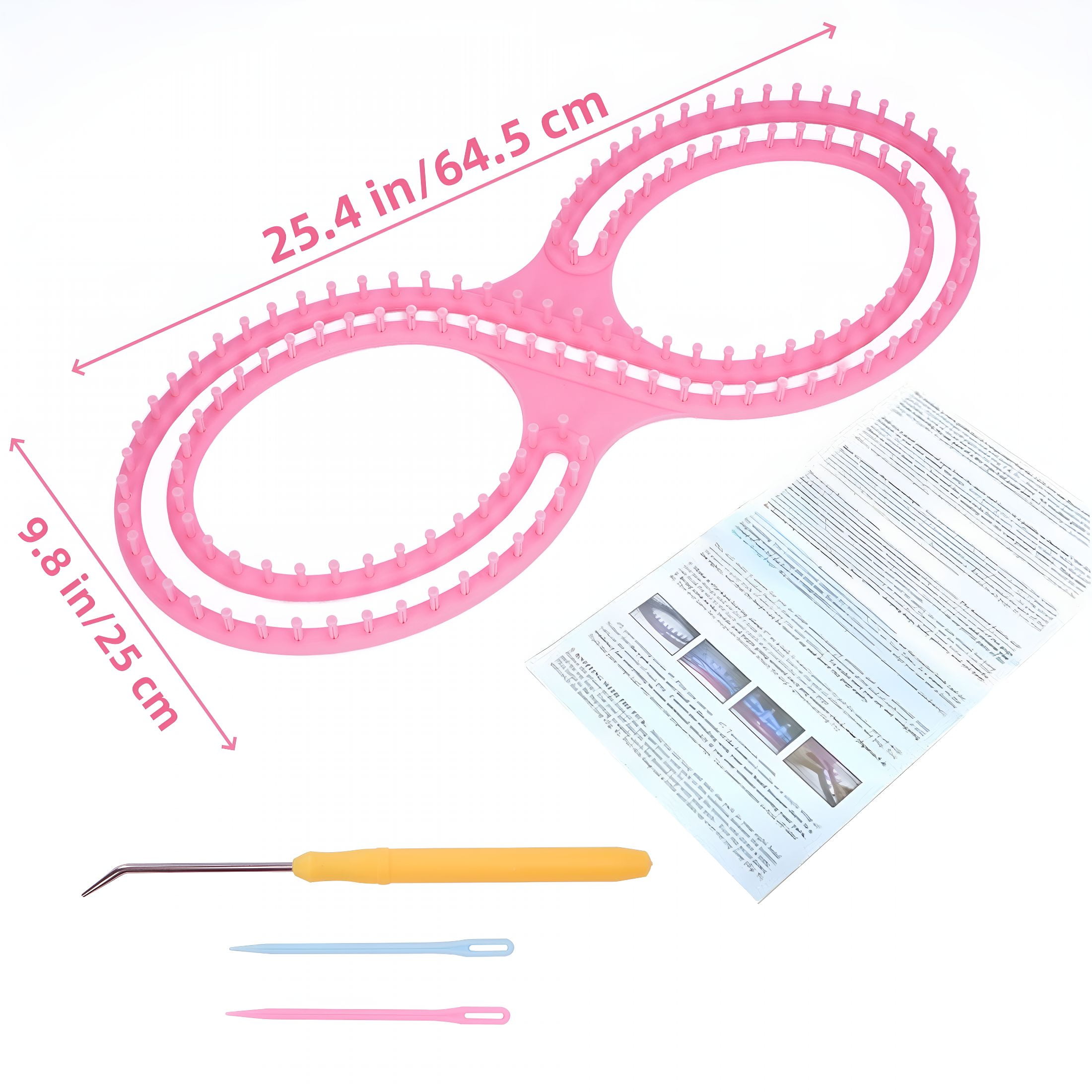 ACDANC Knitting Board Afghan Knitting Loom for Blankets,Weaving Looms for Beginners Adults DIY Craft Kit with Crochet Hook,Needle