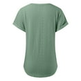 thumbnail image 7 of Womens Summer Tops Ladies V Neck Long Sleeve Tops Long Sleeve Pullover Women Short Shirt Stretch V Neck T Shirt Women Loose Dress Athletic Tees for Boys Tee Shirts on Clearance Green S, 7 of 7