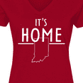 thumbnail image 4 of Inktastic It's Home- State of Indiana Outline Women's V-Neck T-Shirt, 4 of 5