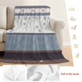 thumbnail image 5 of Blue Brown Stripes Blanket Soft Cozy Warm Throw Blanket for Couch, Plush Fuzzy Flannel Fleece Blankets for Sofa, Abstract Geometric Spring Flowers Country Bed Blankets Gifts for Men, 40"x50", 5 of 9
