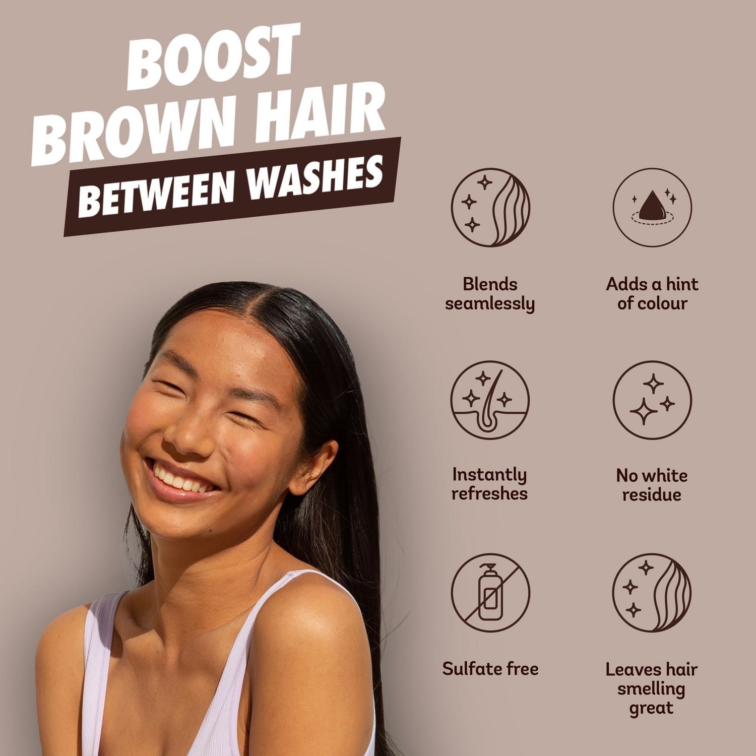 Shampooing sec Plus foncé divin de Batiste 200 mL, shampooing sec