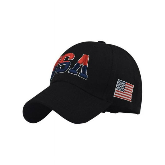 Unisex Patriotic Baseball Cap Adjustable USA Letter Hat USA Embroidered American Flag Cap for Men Women Sports Hat