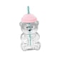 thumbnail image 2 of Vaso de cristal con forma de oso de 560 ml, transparente, multifuncional, adorable, para café, té o leche, con tapa. Rosa, 2 of 9