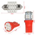 thumbnail image 5 of 13pcs Red LED Lights For Car Interior For Dome License Plate Lamp Bulbs, 5 of 12