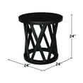 thumbnail image 2 of Round Ceylon Solid Wood End Table Black, 2 of 7