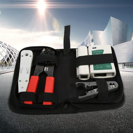 RJ45 RJ11 LAN Network Tool Set Kit Cable Tester Crimper Wire Cutter Punch Down,Computer Maintenance Repair