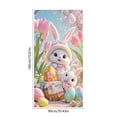 thumbnail image 4 of KOYPTL Welcome Spring Door Cover 71x35",Bunny & Eggs Door Banner Decorations Flowers Front Door Cover Seasonal Spring Porch Sign Photo Background for Easter Holiday Indoor Outdoor Home Decor Supplies, 4 of 7