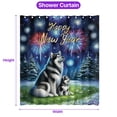 thumbnail image 5 of Happy New Year Alaskan Malamute Family Cheer Winter Midnight Firework Shower Curtain Alaska Mal Dog Lovers Gifts Waterproof Bathroom Bathtub Curtain - 02025, 5 of 5