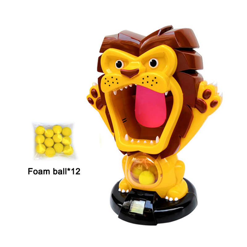 Soft Foam Ball Shooters Toys with 12 EVA Soft Foam Balls Duck Lions