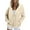 Beige, variant on Brondbend Women's Winter Jackets Hooded Fleece Jacket Women Full Zipper Solid Color Long Sleeve Drawstring Pullover with Front Pocket Loose Warm Thick Coat Comfortable