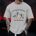 thumbnail image 2 of Haut à Manches Courtes Imprimé Thème Halloween pour Homme Col Rond Décontracté Graphique Feu Grande Taille Couleur Unie, 2 of 6