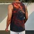 thumbnail image 5 of Sakmal Mens Tank Tops Summer Red Red Scoop Neck Camisole Lion Lightweight Graphic Stringer Muscle Mens Sleeveless Shirts, 5 of 7