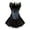 Black, variant on Grebrafan Peacock Feather Satin Corset with Goth Skirt Women M Blue