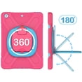thumbnail image 2 of iPad Mini 5 Case for Kids, iPad Mini 5th Generation Case /iPad Mini 4 Case, Heavy Duty Rugged Shockproof Case with Stand /Hand Grip Holder for iPad Mini 5th/4th 7.9 Inch - Rose/Blue, 2 of 8