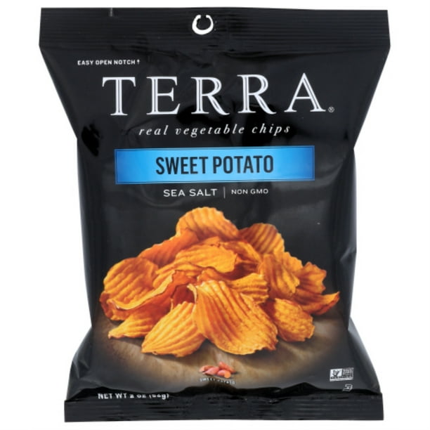 Terra Sweet Potato Vegetable Chips with Sea Salt, 2 Oz (Pack of 8