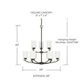 thumbnail image 3 of Capital Lighting 415291BZ-338 Dixon 9 Light 28" Wide Chandelier - Bronze, 3 of 7