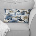 thumbnail image 4 of Designart "Nostalgic Blue Floral Romance III" Floral Printed Throw Pillow, 4 of 5