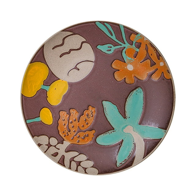 Hand Painted Ceramic Plate Great For Entertaining Guests Or As A Thoughtful