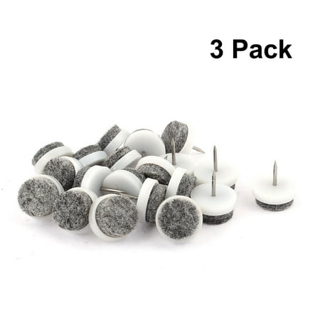 3 Pack Table - 3 Pack, Unique Bargains Furniture Table Chair Leg Floor Felt Pad Glide Slide Nail Protector 20pcs/Pack