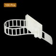 thumbnail image 3 of 100Pack Adhesive Cable Clips, Adjustable Nylon Cable Cord  (White, 110mm/4.33"), 3 of 6