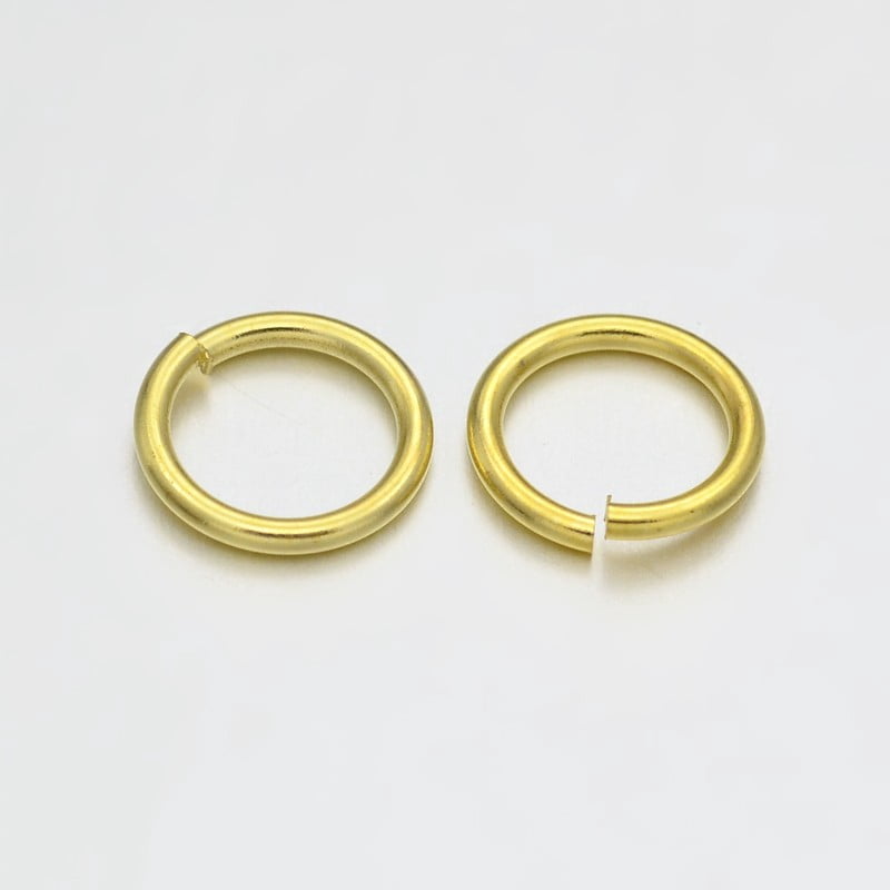 500gs Brass Open Jump Rings Round Golden 18 Gauge 6x1mm Inner Diameter: 4mm about 6755pcs/500g