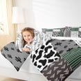 thumbnail image 5 of Manfei Abstract Zebra Print Bedding Comforter Set,bohemian Theme Twin Comforter Sets,Boho Bull Skull Bedding Set For Children,Microfiber Bedroom Decor Reversible,2 Pieces, 5 of 9
